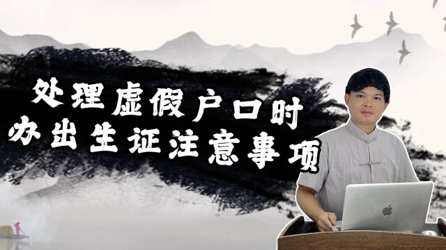 处理虚假户口过程中,需要办理或变更出生医学证明,一般要注意哪些问题呢