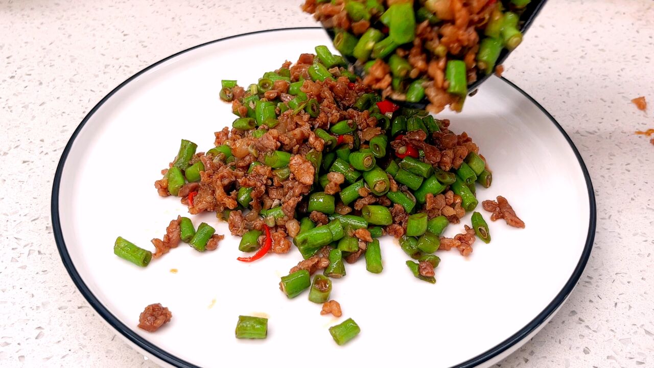 肉末豆角|下饭神器,炒出来能多吃1碗饭