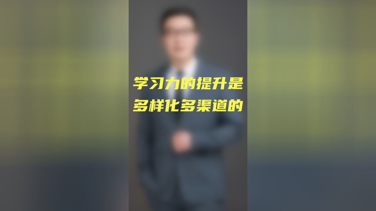 学习力的提升是多样化多渠道的