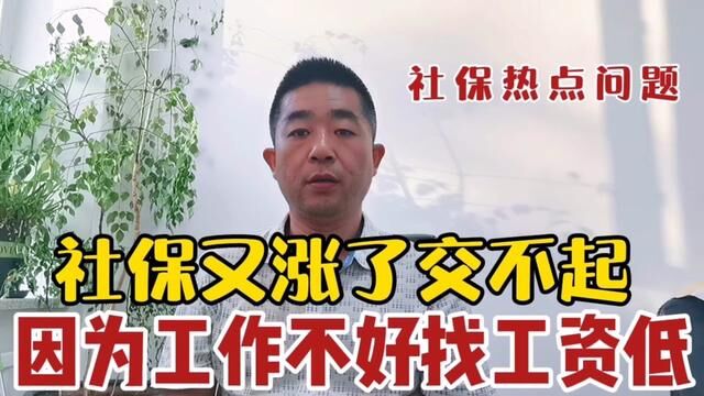 养老保险又涨了交不起想退保,是因为工作不好找工资低吗?#养老保险 #社保 #辽宁