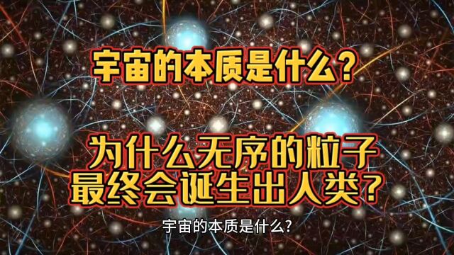 宇宙的本质是什么,为什么无序的粒子,最终会诞生出人类?