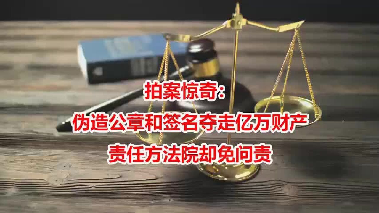 拍案惊奇:伪造公章和签名夺走亿万财产,责任方法院却免问责