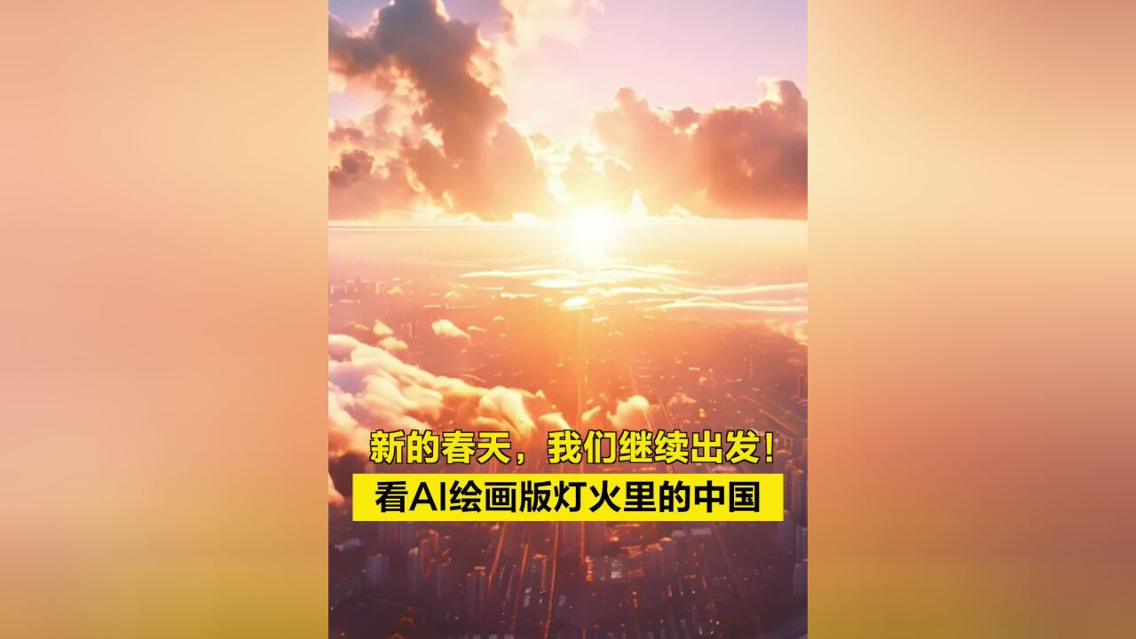 新的春天,我们继续出发!看AI绘画版灯火里的中国