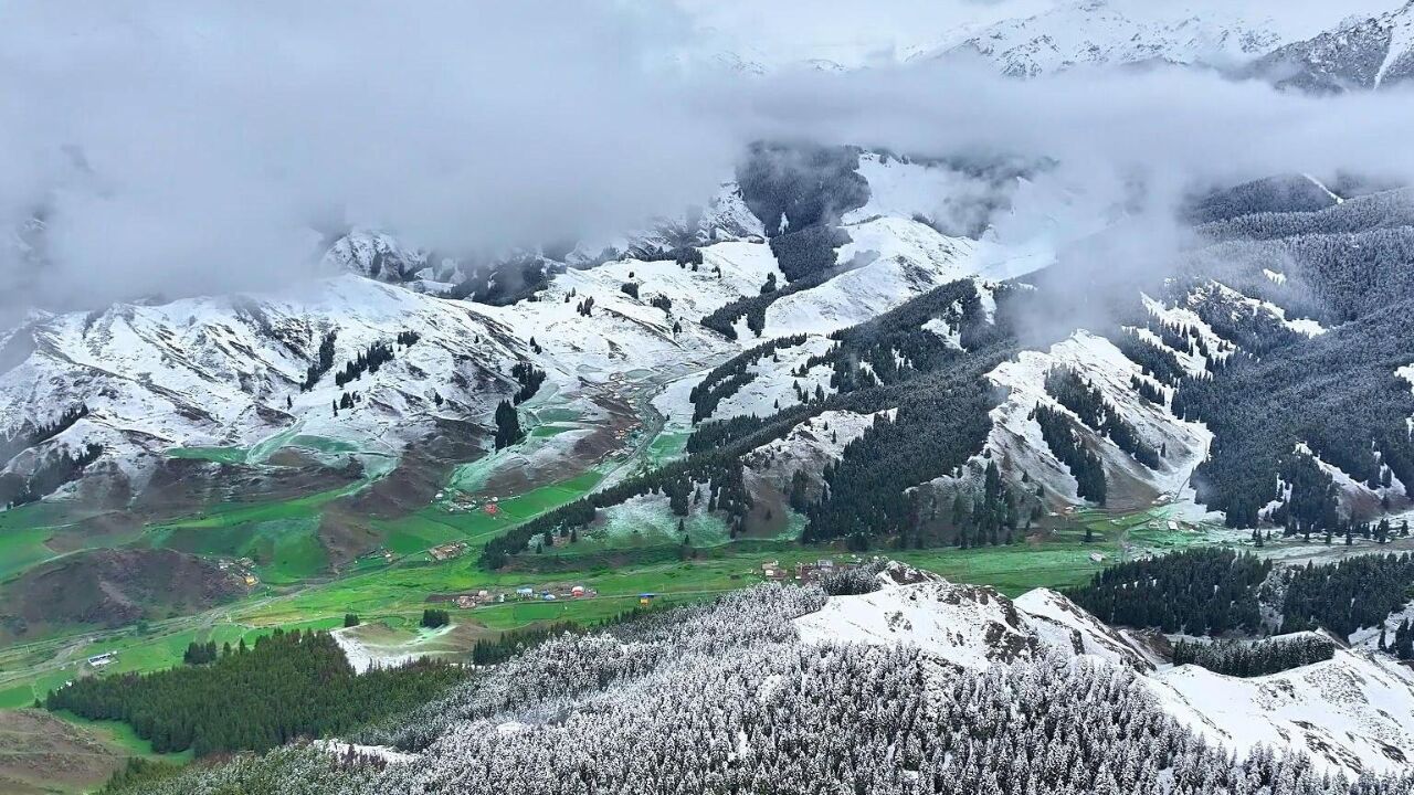 千城胜景|新疆吉木萨尔县:五月雪后初霁 云海壮美