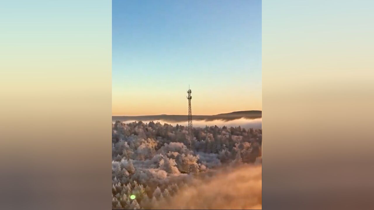 绝美雪景!长白山雪岭尽显北国风光