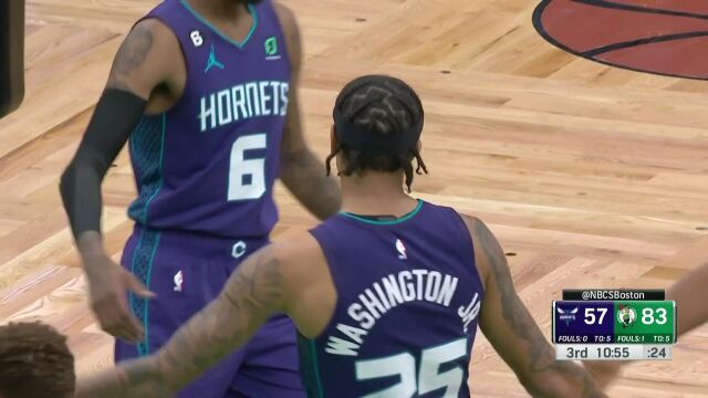 NBA常规赛：黄蜂vs凯尔特人第3节 中文解说回放