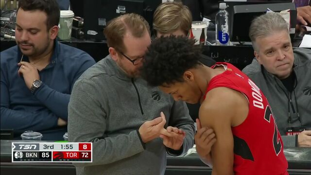 NBA常规赛：篮网vs猛龙第3节英文原声回放