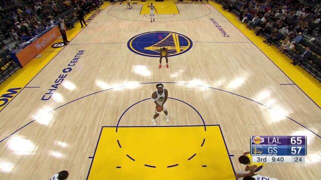 NBA季前赛：湖人vs勇士第3节中文解说回放