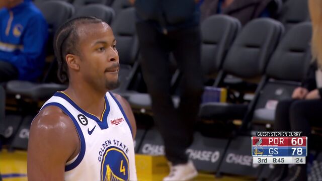 NBA季前赛：开拓者vs勇士第3节 中文解说回放