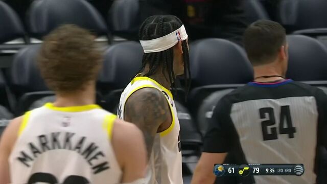 NBA常规赛：步行者vs爵士第3节中文解说回放