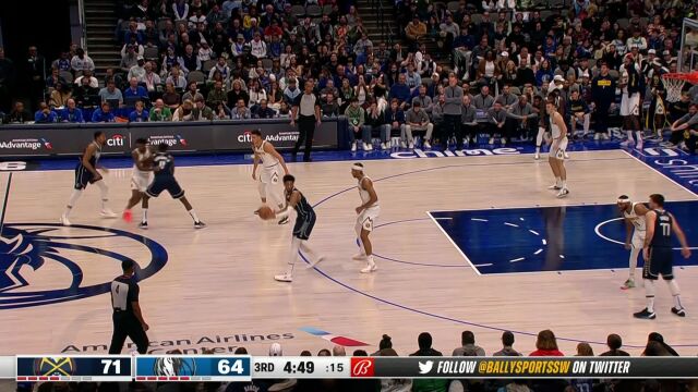  NBA常规赛：掘金vs独行侠第3节中文解说回放