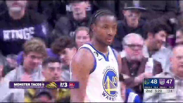 NBA常规赛：勇士vs国王第2节中文解说回放