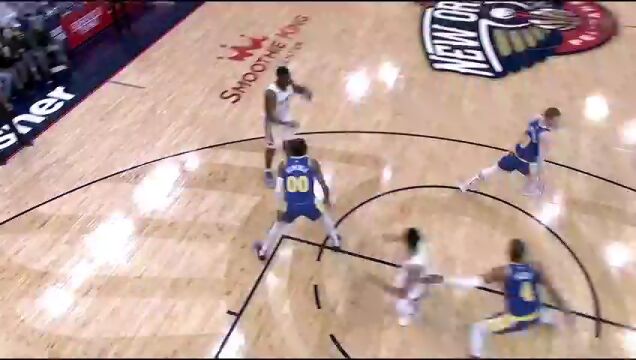 NBA常规赛：勇士vs鹈鹕第2节中文解说回放