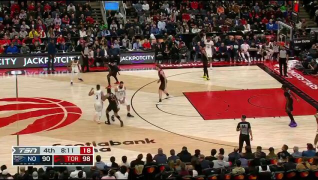 NBA常规赛：鹈鹕vs猛龙第4节中文解说回放