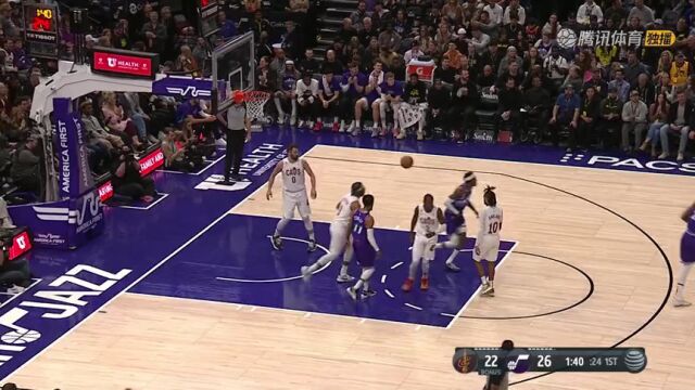 NBA常规赛：骑士vs爵士英文原声全场回放