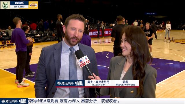 孟超赛前采访湖人跟队记者：进入季后赛系列赛将会是很有竞争力