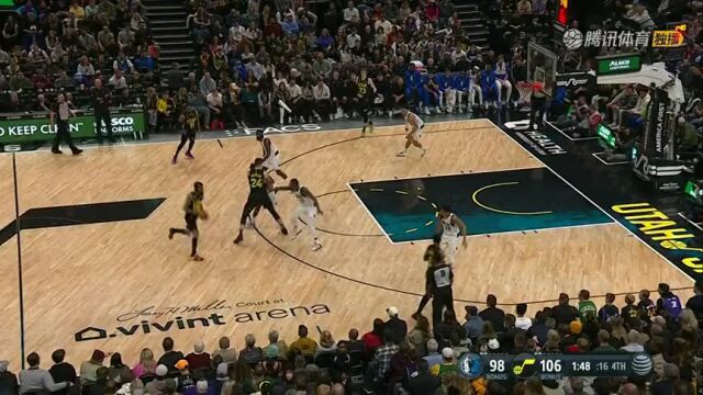 NBA常规赛：独行侠vs爵士英文原声全场回放
