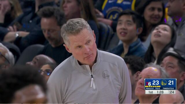 76人vs勇士第1节英文原声回放