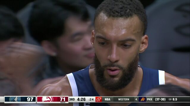 NBA常规赛：森林狼vs老鹰第3节英文原声回放