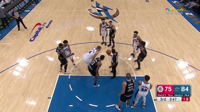 NBA常规赛：快船vs奇才中文解说全场回放