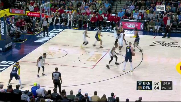 NBA常规赛：篮网vs掘金中文解说全场回放