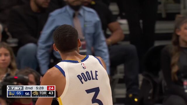 勇士126-110猛龙 普尔狂砍43+6西亚卡姆空砍27分