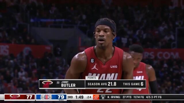 热火vs快船精华回放 乔治第三节引领反扑阿德巴约拒绝逆转