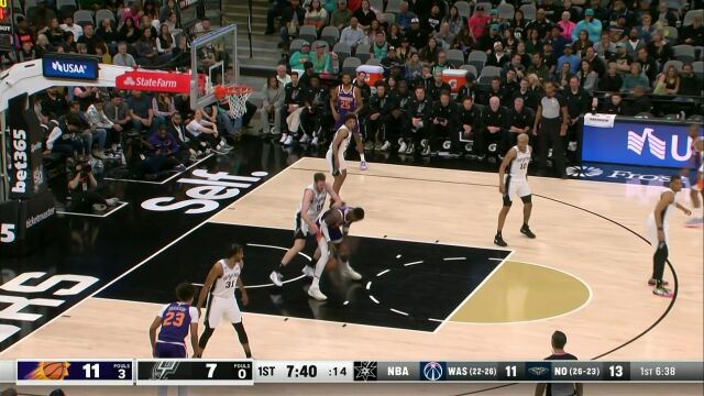 太阳vs马刺第1节英文原声回放