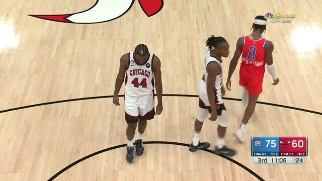 NBA常规赛：雷霆vs公牛第3节中文解说回放