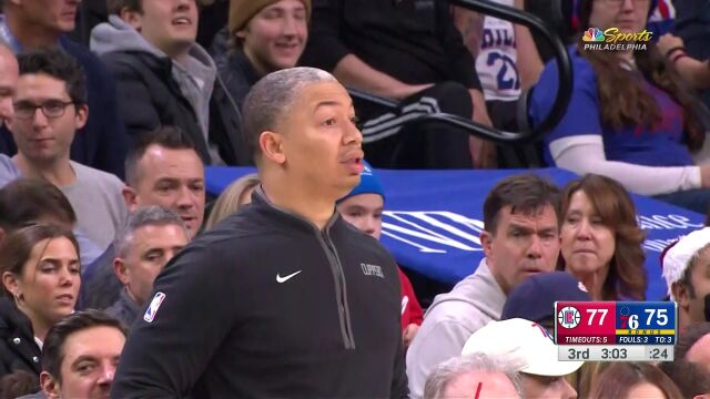 NBA常规赛：快船vs费城 英文解说全场回放