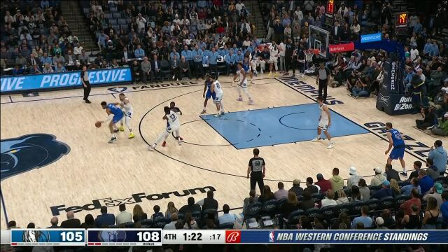 NBA常规赛：独行侠vs灰熊第4节中文解说回放
