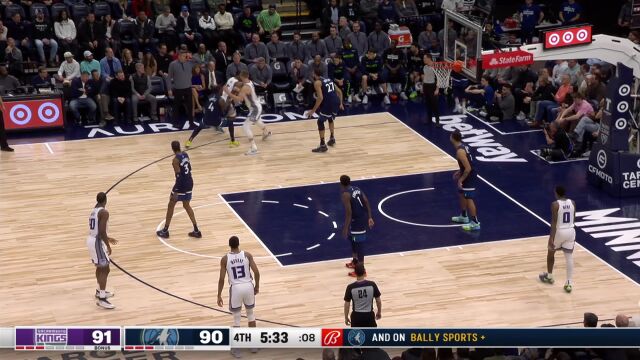 国王118-111森林狼 爱德华兹33+8+5国王加时力克森林狼