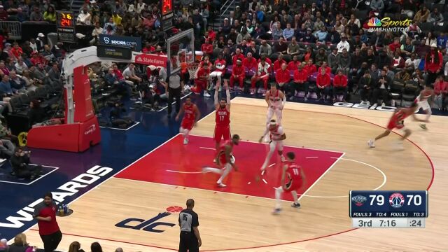 虽迟但到！马绍尔空接妙传助飞墨菲挂筐暴扣