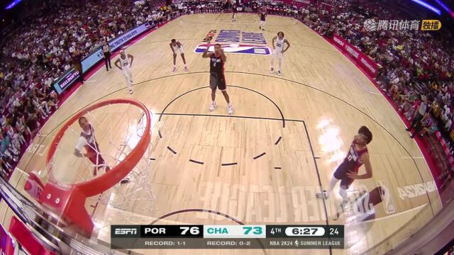 NBA夏季联赛：开拓者vs黄蜂 第4节中文解说回放