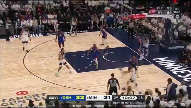 掘金vs森林狼英文原声全场回放