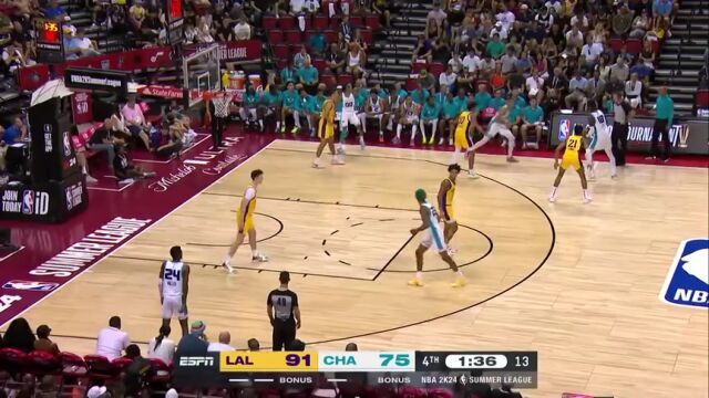 湖人vs黄蜂第4节英文原声回放