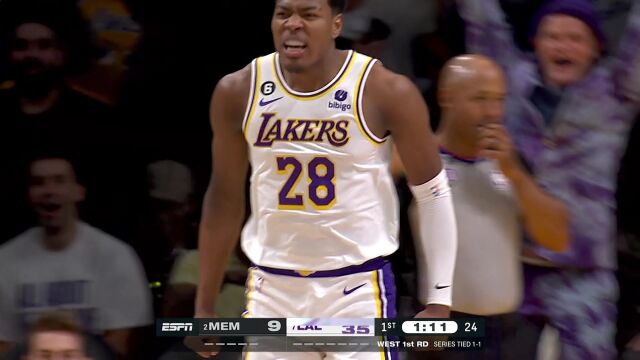 湖人主场势不可挡 八村垒反击暴扣犹如猛虎下山