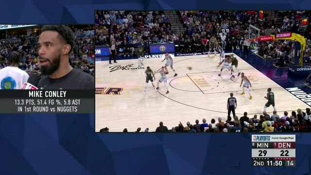 森林狼vs掘金第2节英文原声回放