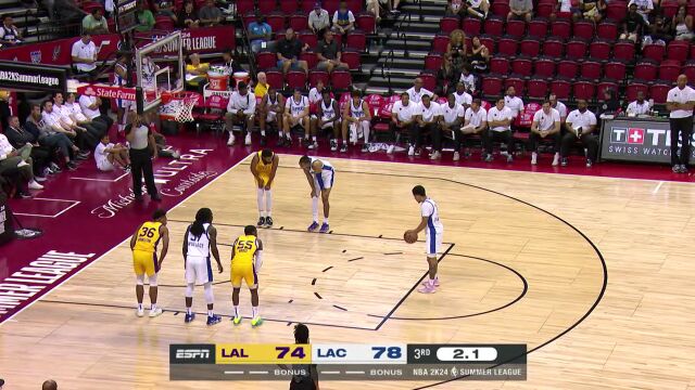 NBA夏季联赛：湖人vs快船英文原声全场回放