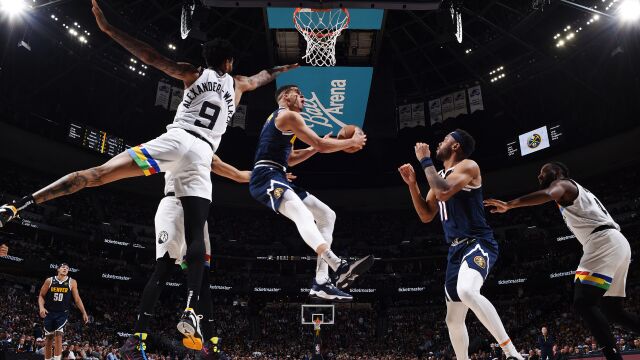 森林狼vs掘金精华回放 爱德华兹穆雷双双40+掘金再胜森林狼