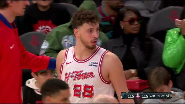 NBA常规赛：爵士vs火箭加时一中文解说回放