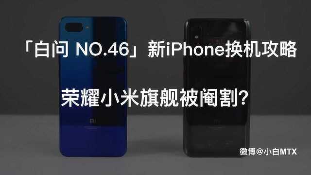 白问 NO.46 新iPhone换机攻略 荣耀小米旗舰被阉割?