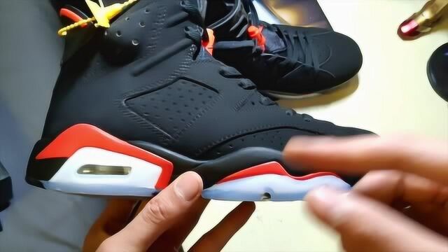 Air Jordan6黑红 开箱上手评测:这双球鞋也太好看了吧