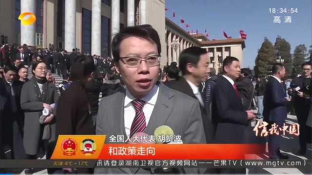 全国人大代表、财信金控集团董事长胡贺波3月5日接受湖南卫视采访