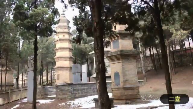 河南嵩山少林寺,著名的文化历史遗迹,碑林