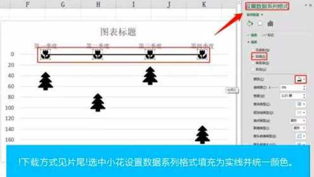 Excel折线图精美制作,自带矢量图完美显示数据变化趋势清晰可见