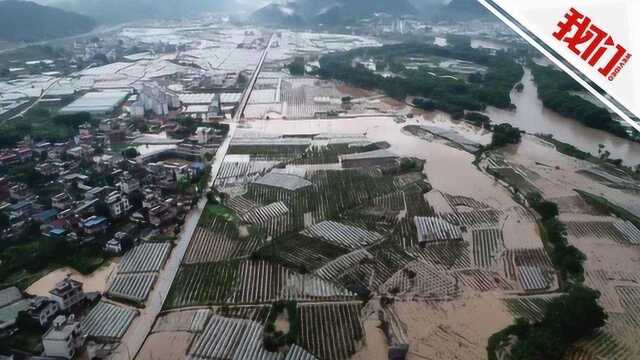 桂林突降暴雨资江水位超警戒线 村庄成汪洋村民被洪水围困