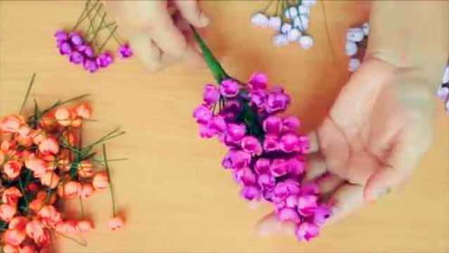 DIY创意手工制作丁香花花束