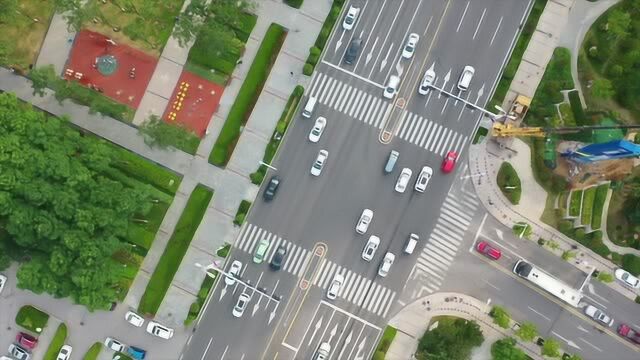 航拍青岛西海岸新区,高楼林立非常壮观