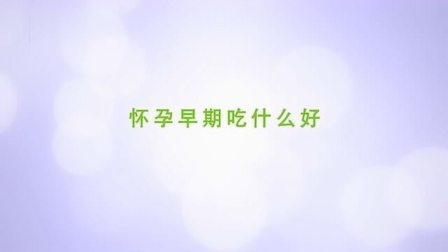 怀孕早期应该吃什么好